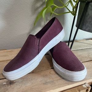 Keds Double Decker Suede Slip On Sneaker, Women’s size 7